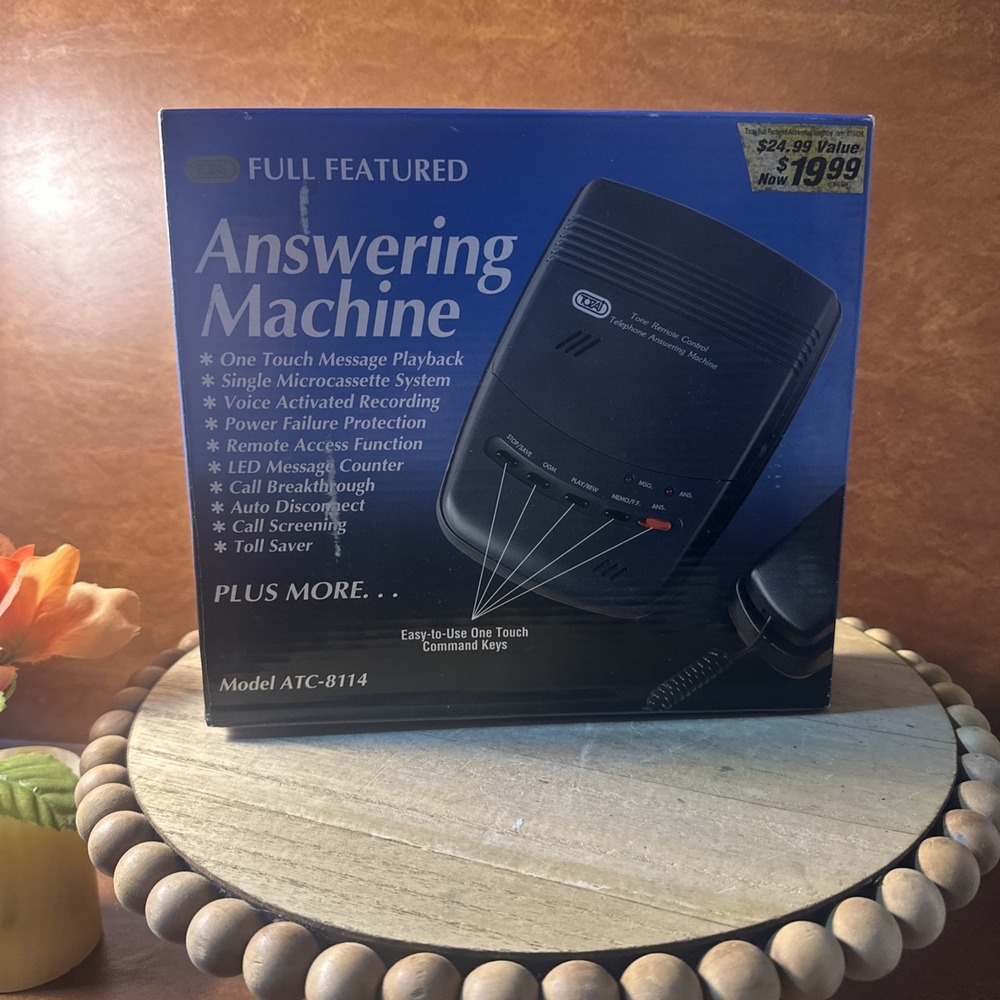 NIB VTG GE Answering Machine ATC-8114 Microcassette Recording Remote Access T32*